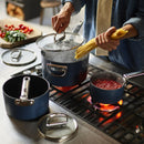Joseph Joseph, Space Folding Handle Ceramic Non-stick 15cm Blue Saucepan & Lid