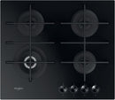 Whirlpool, GOWL 628/NB Gas hob cm. 59 - Black Ceramic Glass