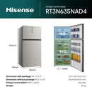 Hisense, Two Door Top-mount 635L Freezer Fridge