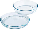 Pyrex, 913S606 Set of 2 Tarte Dish 813B + Cake Dish 828B