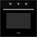 Midea, Built In Gas Oven 60 cm Black-65QME65004