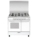 Glem Gas, PU9622GX Gas Oven with Gas Grill, White