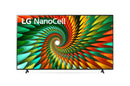 LG 75” 4K NanoCell Smart TV showcasing vibrant colors, AI-enhanced picture quality, and a sleek design.