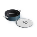 Joseph Joseph, Space Folding Handle Ceramic Non-stick 28cm Blue Shallow Casserole Pan & Lid