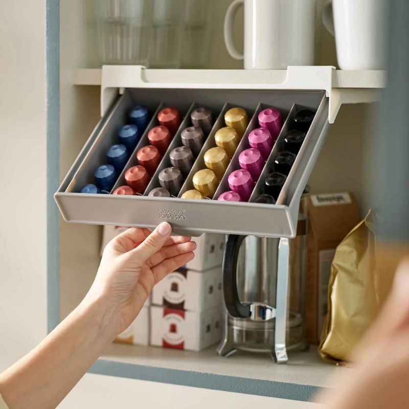 Joseph Joseph, CupboardStore™ Grey Under-shelf Coffee Pod Drawer