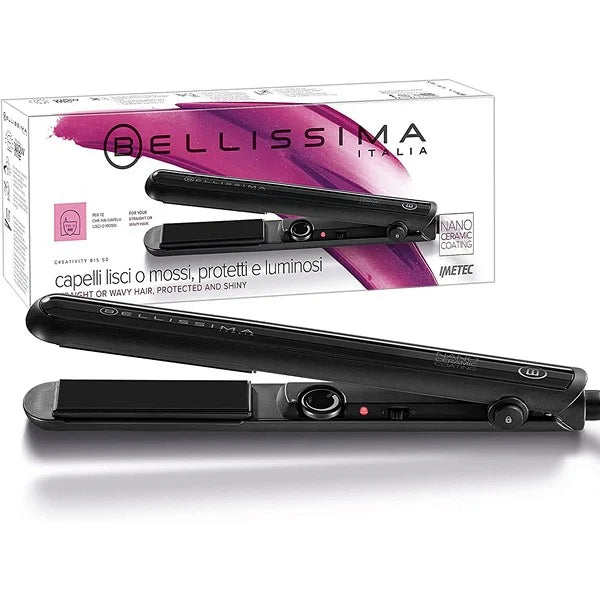 Bellissima Nano-ceramic & jade crystal coated straightener, expert hair styling results with best hair stylers