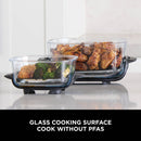 Ninja Crispi 4-in-1 Glass Air Fryer Non-Toxic 4QT Max Crisp Gray