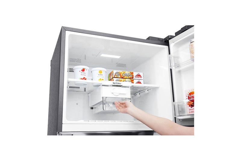 LG, Top Mount Refrigerator, Platinum Silver Color, Smart Inverter Compressor, Door Cooling™, Multi AirFlow