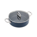 Joseph Joseph, Space Folding Handle Ceramic Non-stick 28cm Blue Shallow Casserole Pan & Lid