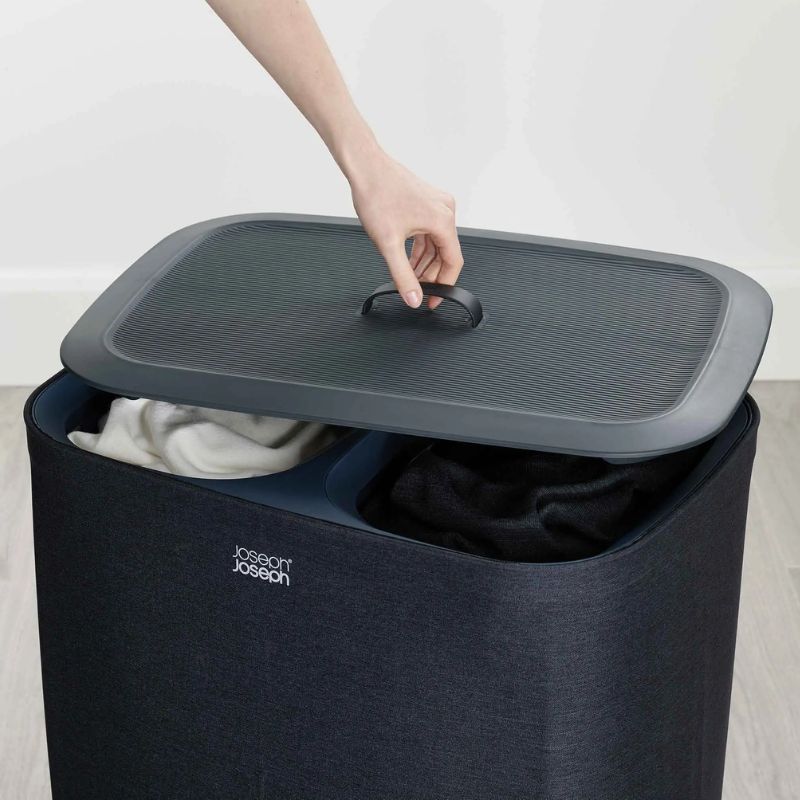 Joseph Joseph, Tota 90L Black Laundry Separation Basket