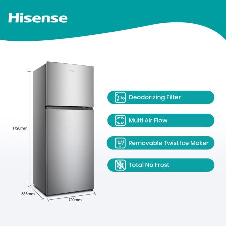 Hisense, Top Mount Refregirator No Frost Electronic Temperature Control – RT488N4ASU