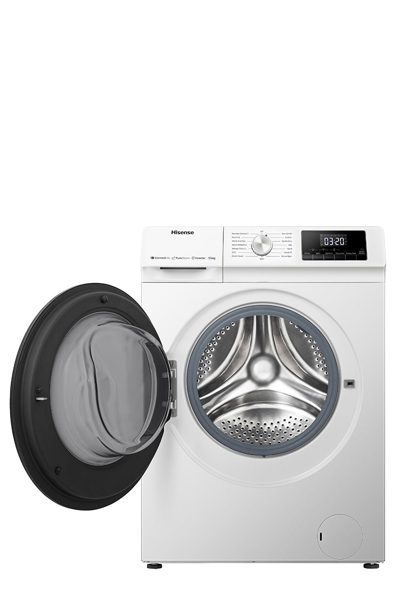 Hisense, WDQA9014EVJMW Front Load Washer/Dryer 9 KG White
