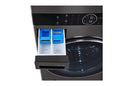 LG, Single Unit Front Load 21/16kg LG WashTower™ with Centre Control™, Black Steel color