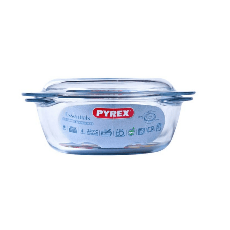 Pyrex, Essentials Glass Round Casserole High Resistance 2.1L 204A