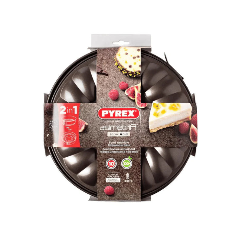 Pyrex, Asimetria 2 In 1 Springform Pan, Metal 26 Cm