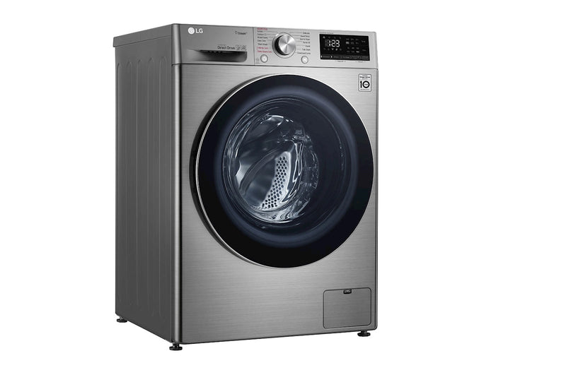 LG, Front Loading Washer, 8 Kg, Bigger Capacity, AI DD, Steam, ThinQ, Silver