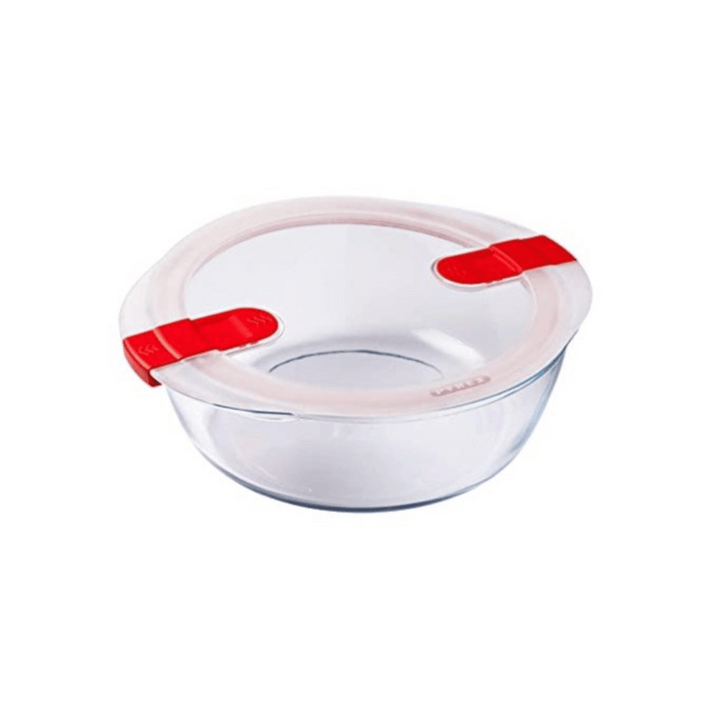 Pyrex, Cook & Heat Glass Round Dish With Lid, 2.3L