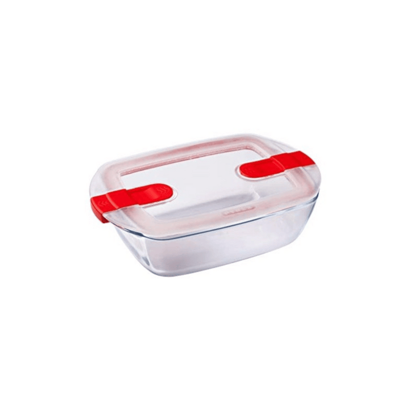 Pyrex, Cook & Heat Glass Rectangular Dish With Lid, 1.1L