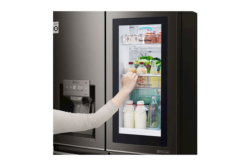 LG, InstaView Door-in-Door™ , Four Door Refrigerator, 705L Gross Capacity with HygieneFRESH+™, Black Stainless