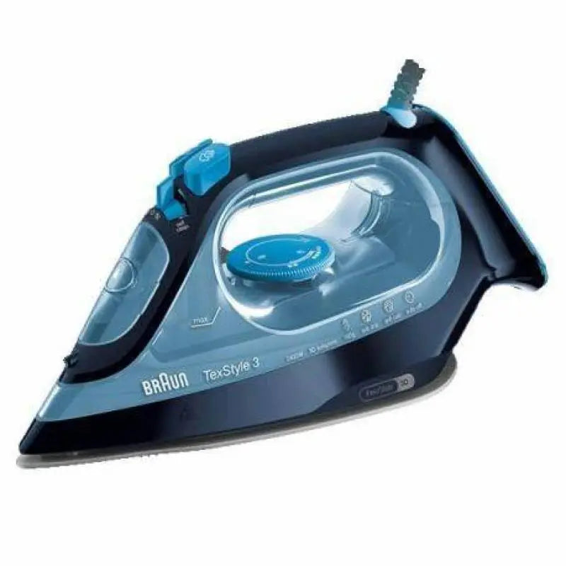 Braun, TexStyle 3 Steam Iron 2400W 45g/min ECO MODE SI 3050 Blue