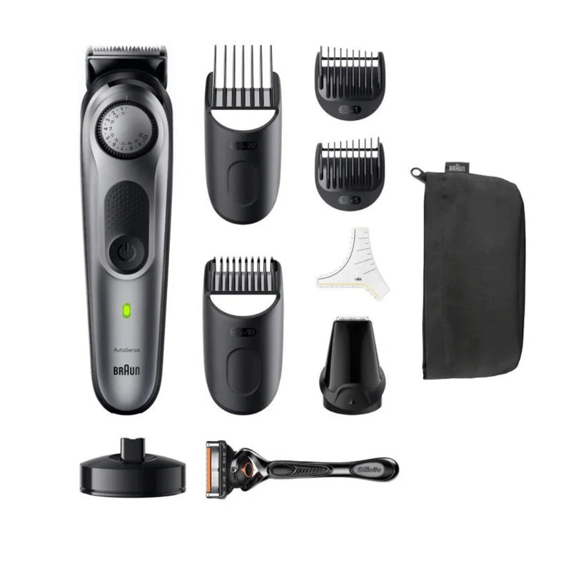 Braun, Pro Beard Trimmer 7 BT7420 With ProBlade, Precision Wheel, 8 barbering tools