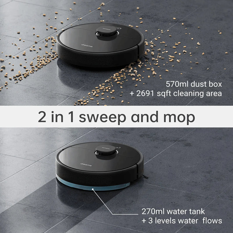 Dreame, D9 Max Robot Vacuum and Mop Cleaner, Black