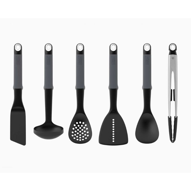 Joseph Joseph, Elevate™ 6-piece Grey Utensils Carousel Set with Tongs