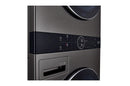 LG, Single Unit Front Load 21/16kg LG WashTower™ with Centre Control™, Black Steel color