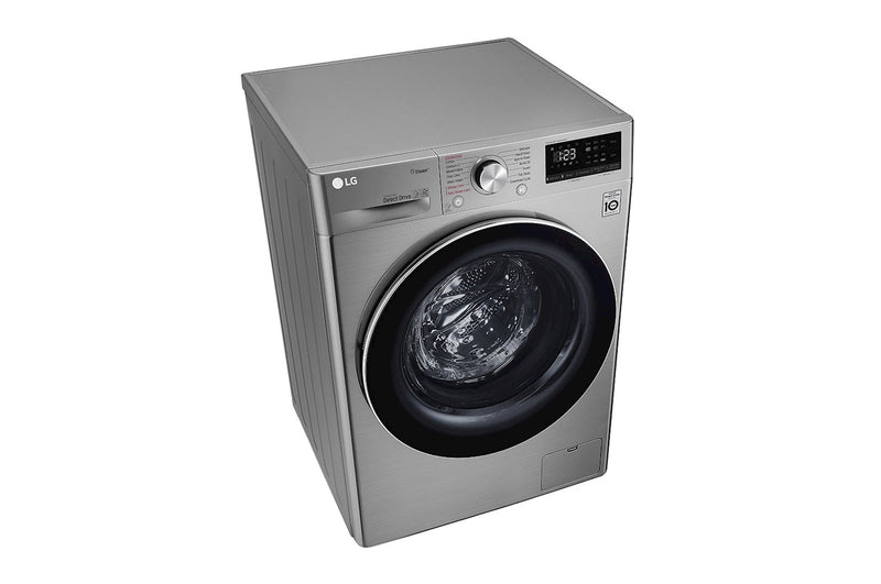 LG, Front Loading Washer, 8 Kg, Bigger Capacity, AI DD, Steam, ThinQ, Silver