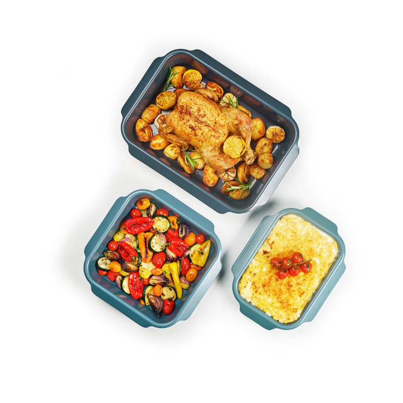 Joseph Joseph, Nest™ Oven Non-stick 3-piece Blue Roasting Tray Set