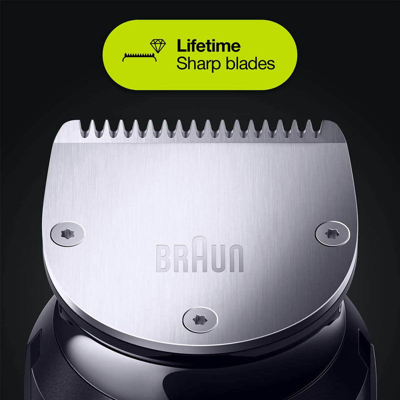 Braun, All-in-One trimmer 7 for Face, Hair, and Body, Black/Grey