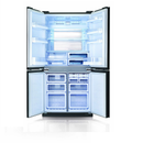 Sharp, Fridge 4 Doors 26Cft Glass Black