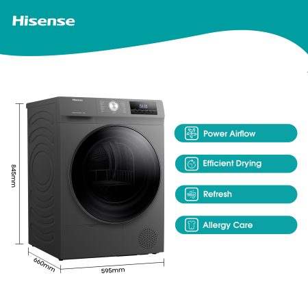 Hisense, DHQA902UT QA series 9Kg Heat Pump Tumble Dryer
