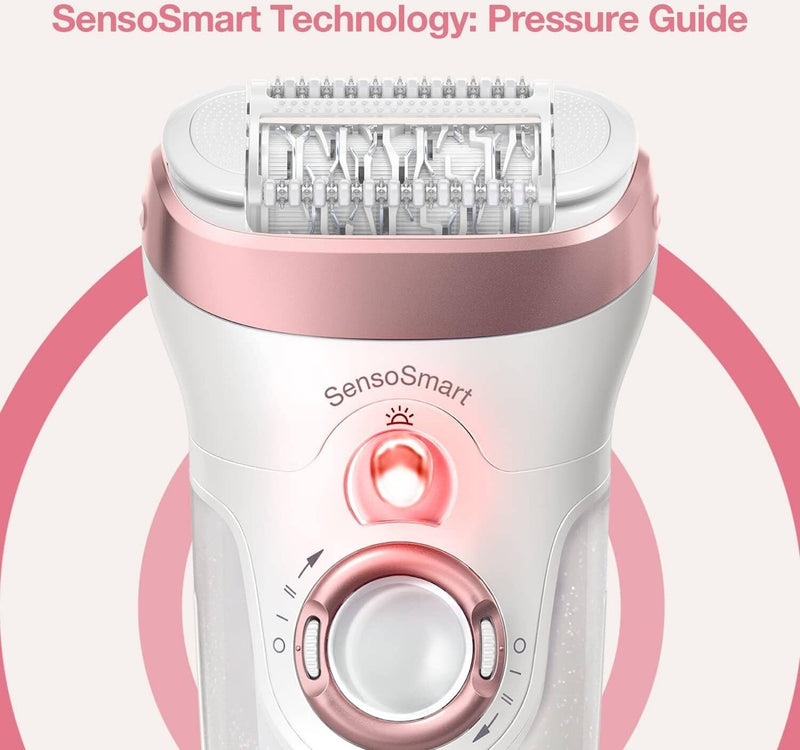 Braun, Silk-Epil 9 980 Skinspa Sensosmart Epilator Rose Gold With 8 Extras