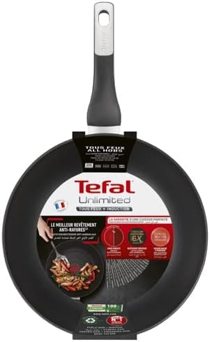 Tefal, G6 Unlimited 28 cm Non Stick Wokpan, Black, Aluminium, G2551902