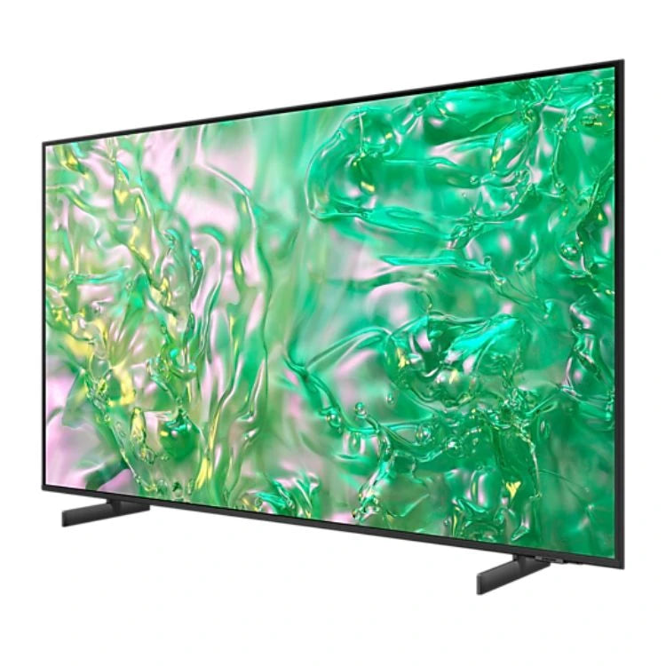 Samsung 85-inch Crystal UHD DU8000 4K Tizen OS Smart TV, Best large size Tv deals 2024 for movies and gaming, Dynamic Crystal Color for one billion shades of color, Sleek and slim design blends into the wall, Samsung Knox Security for privacy, Upscale entertainment with Samsung Tizen OS