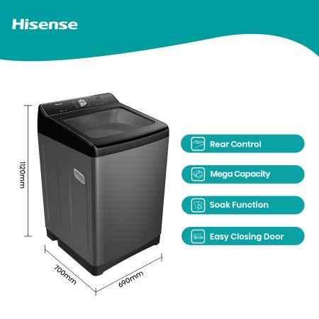 Hisense, WT3T1723UT Top Loading Washing Machine