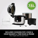 Ninja, Foodi MAX 15-in-1 SmartLid Multi-Cooker with Smart Cook System 7.5L