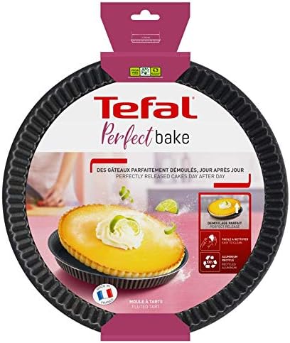 Tefal, Perfectbake 27Cm Fluted Tart Mold, Aluminum Non-Stick