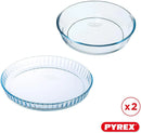 Pyrex, 913S606 Set of 2 Tarte Dish 813B + Cake Dish 828B
