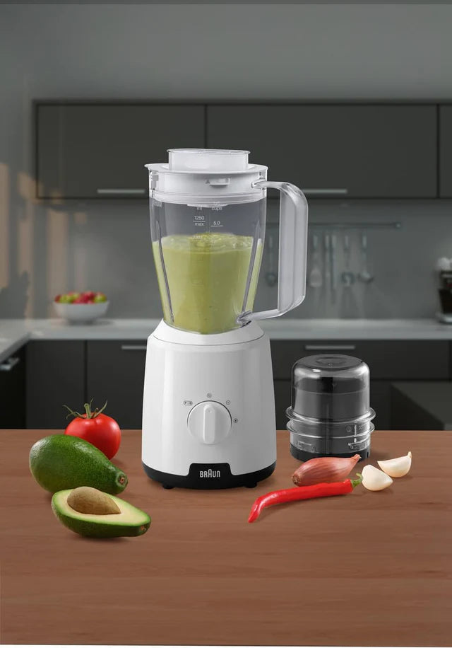 Braun, JB0115WH Power Blend 1 Jug Blender and Chopper, White