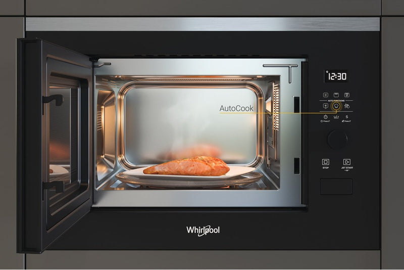 Whirlpool, WMF250G Built-in Microwave Oven, Black / Stainless Steel