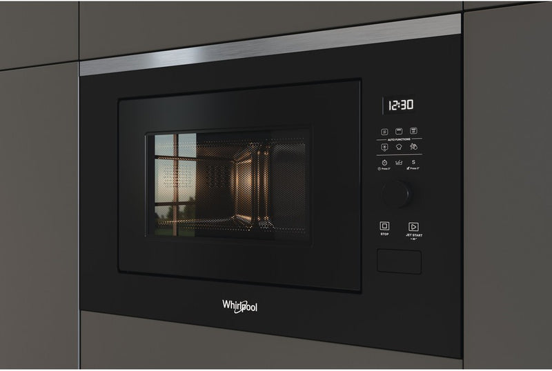 Whirlpool, WMF250G Built-in Microwave Oven, Black / Stainless Steel