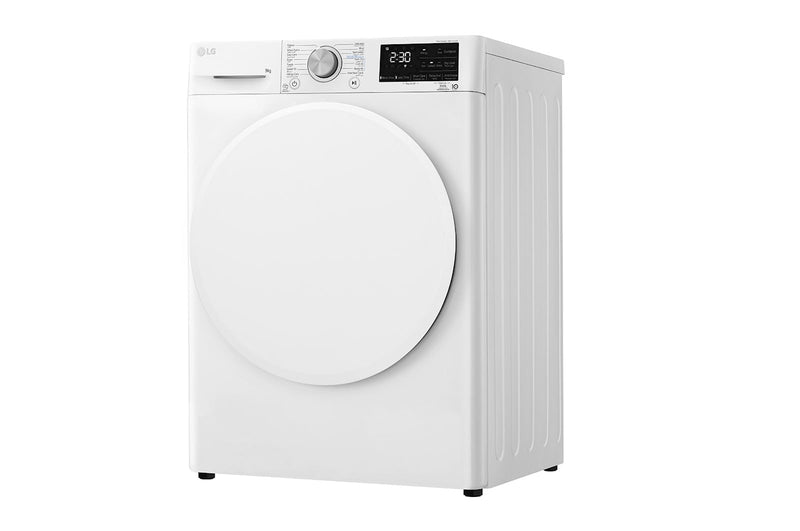 LG, Energy Saving Dryer, 9kg, White, Capable Drying with Dual Heat Pump