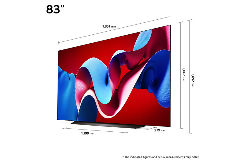 LG, 83 Inch LG OLED evo AI C4 4K Smart TV 2024