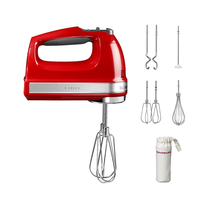 KitchenAid, 9 Speed Hand Mixer, Empire Red