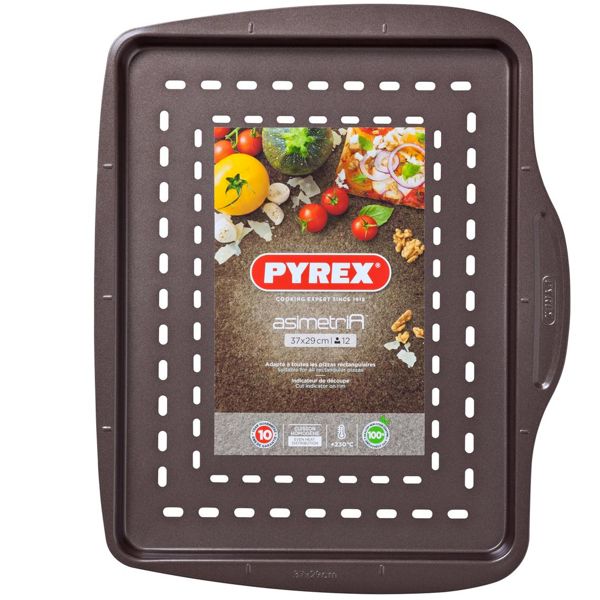 Pyrex, As37Bz0 Asimetria Rectangular Pizza Pan 37 × 29 Cm