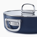 Joseph Joseph, Space Folding Handle Ceramic Non-stick 28cm Blue Shallow Casserole Pan & Lid
