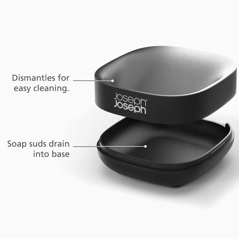 Joseph Joseph, Slim™ Compact Matt Black Soap Dish