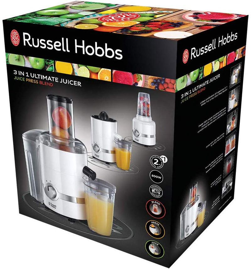 Russell Hobbs, 3-in-1 Juicer, Press and Blender